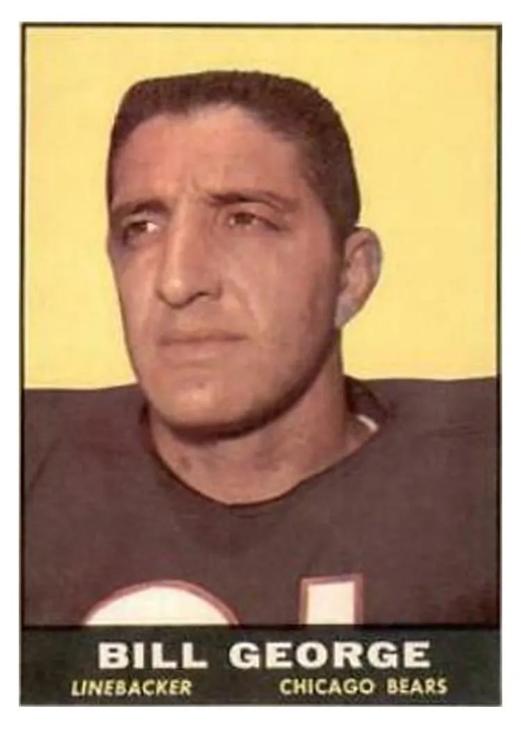 1961 Topps Bill George #16 card
