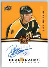 2023-24 Upper Deck Boston Bruins Centennial Bear Tracks Autographs Bill Guerin #BT-BG card