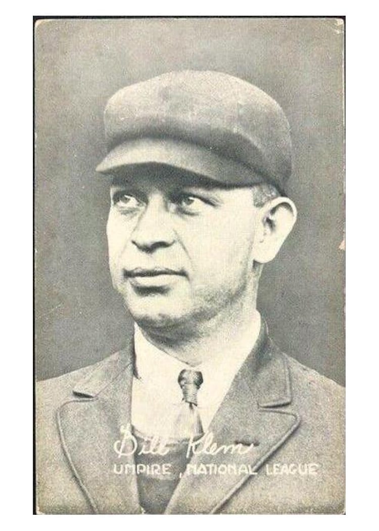 1922 Exhibits Bill Klem card
