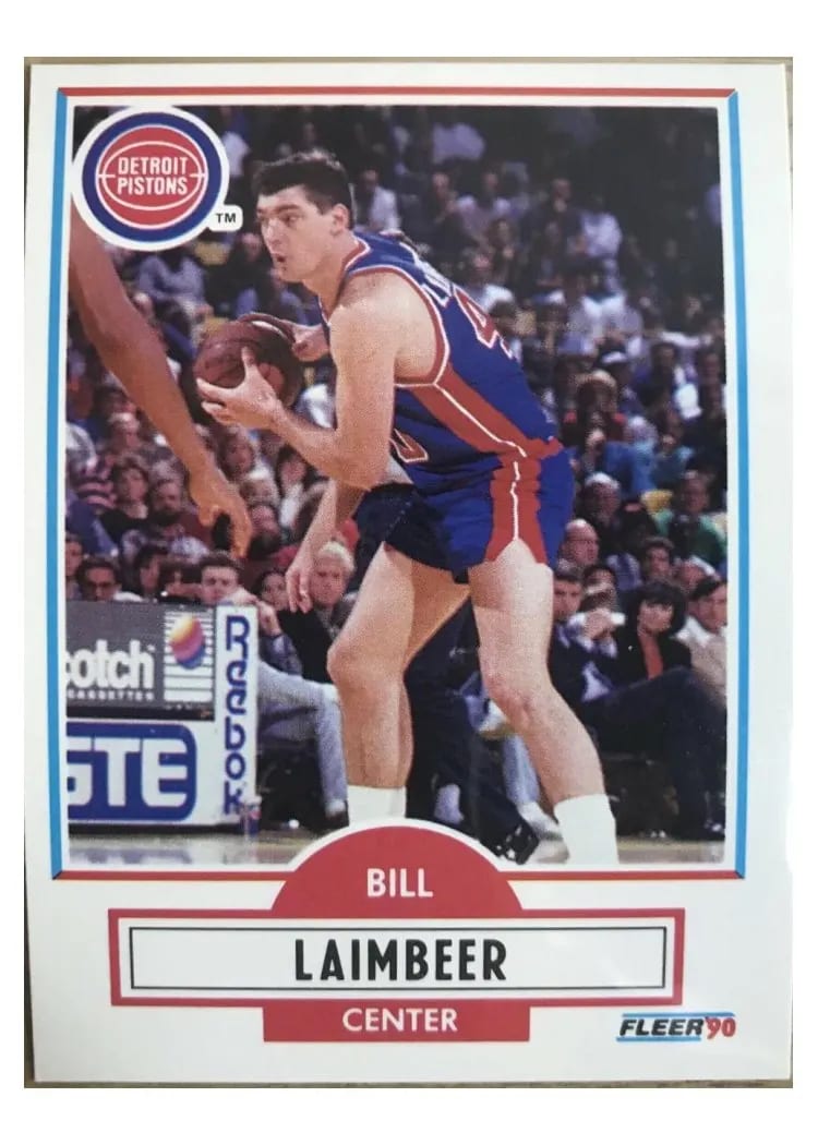 1990 Fleer Bill Laimbeer #58 card