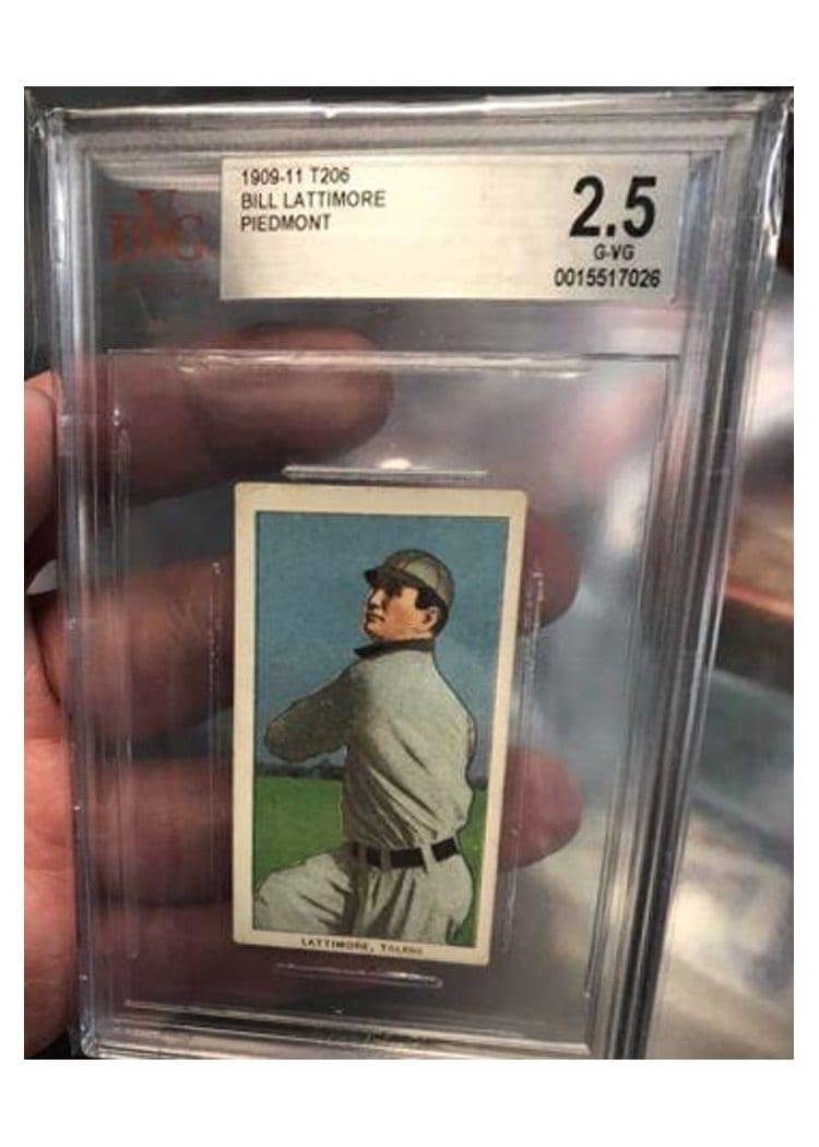 1909 T206 Sweet Caporal 350 Factory 30 Bill Lattimore card
