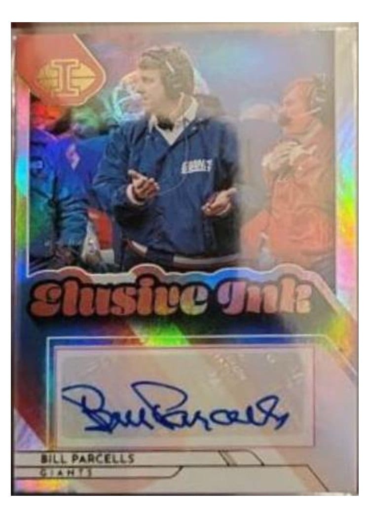 2022 Panini Illusions Elusive Ink Bill Parcells #EI-BP card