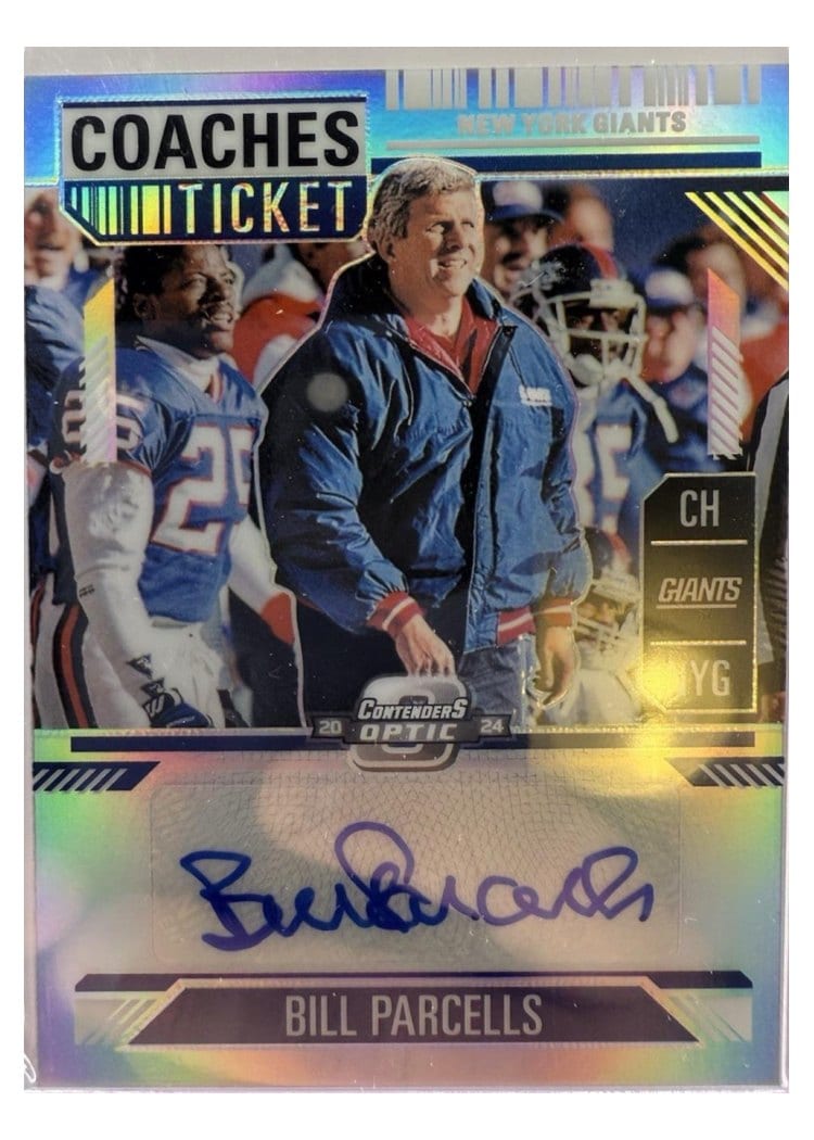 2024 Panini Contenders Optic Coaches Ticket Autographs Bill Parcells #3 card