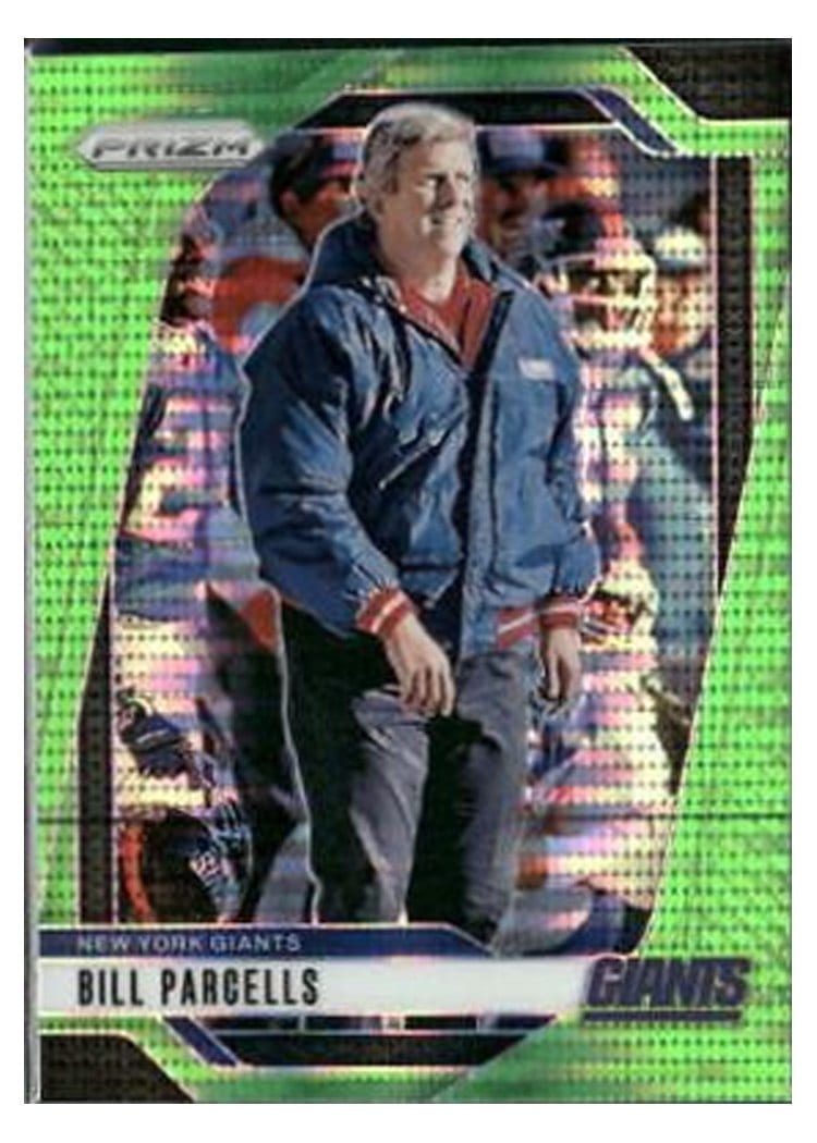 2024 Panini Prizm Base Set Bill Parcells Neon Green Pulsar #221 card