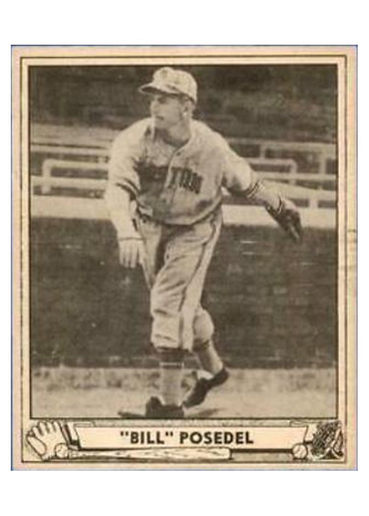 1940 Play Ball Bill Posedel #58 card