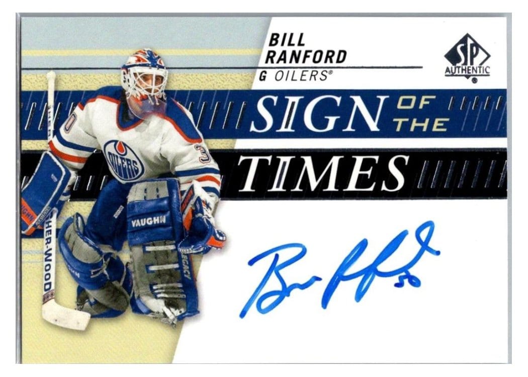 2019-20 SP Authentic Sign of the Times Bill Ranford #SOTT-BR card