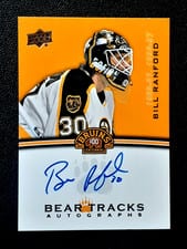 2023-24 Upper Deck Boston Bruins Centennial Bear Tracks Autographs Bill Ranford #BT-BR card