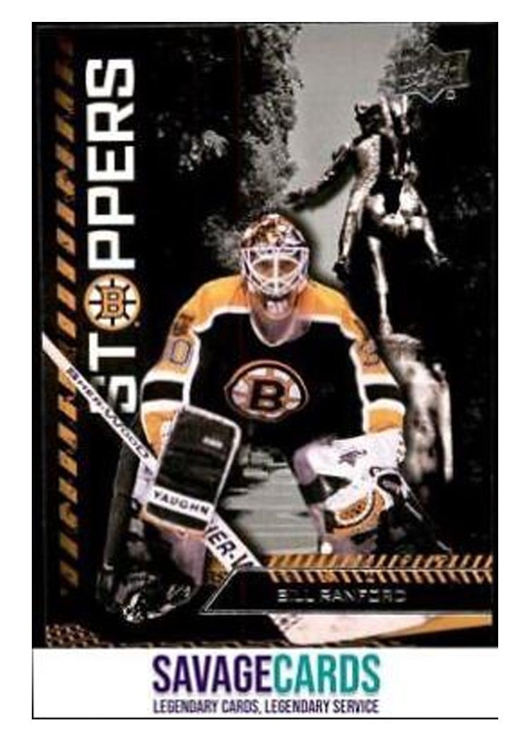 2023-24 Upper Deck Boston Bruins Centennial Stoppers Bill Ranford #ST-1 card