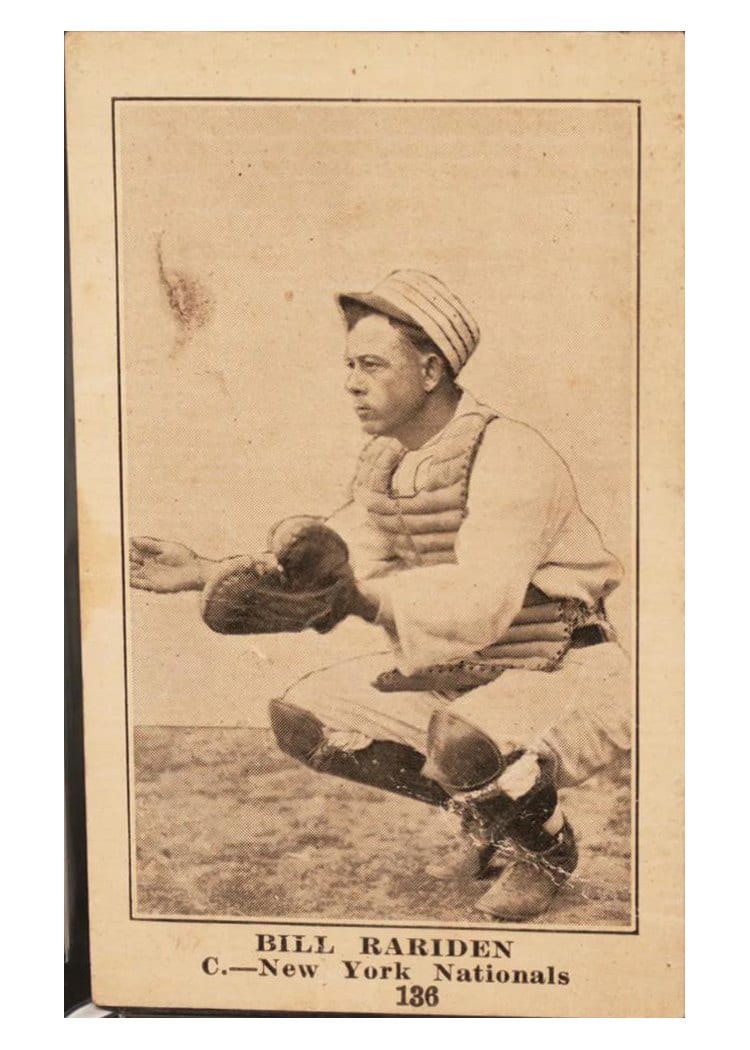 1917 Collins McCarthy Bill Rariden #136 card