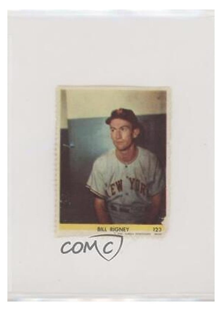 1949 Eureka Sportstamps Bill Rigney #123 card