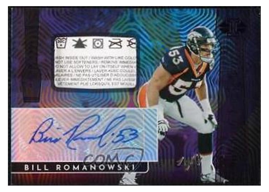 2022 Panini Illusions Immortalized Jersey Autographs Bill Romanowski #IJA-BR card