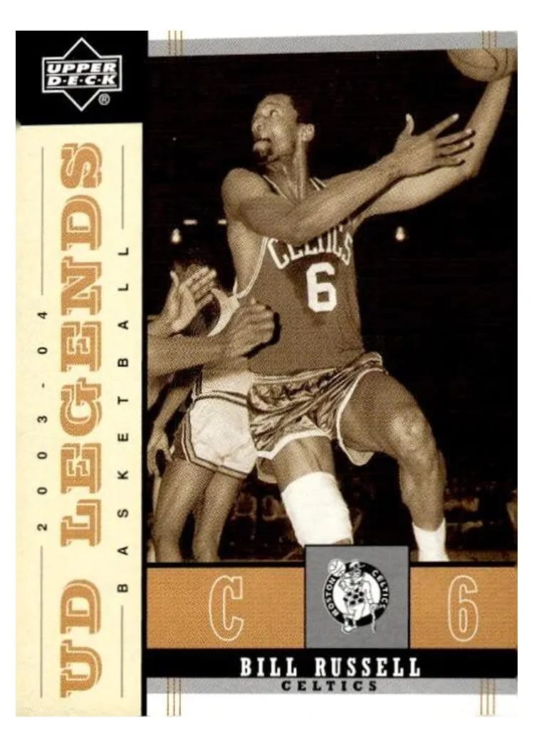 2003 Upper Deck Legends Throwback Bill Russell #7 card