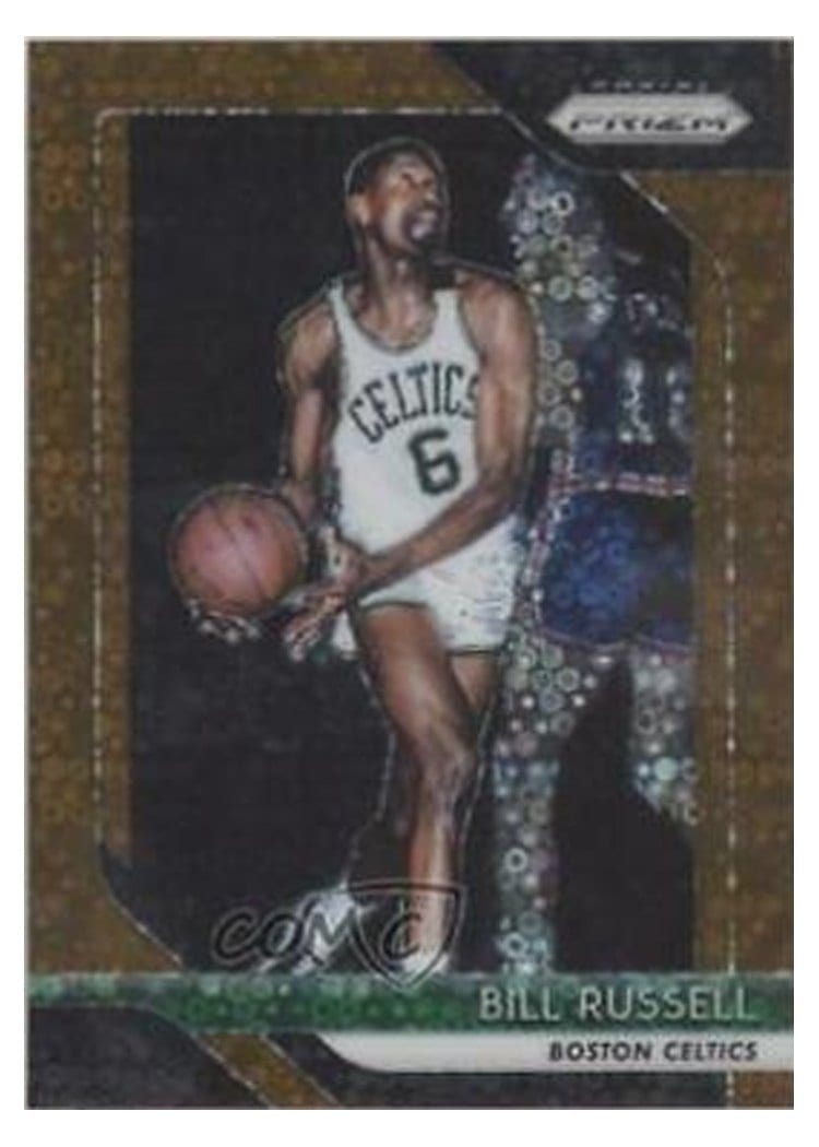 2018-19 Panini Prizm Base Set Bill Russell Fast Break Prizm Bronze #25 card