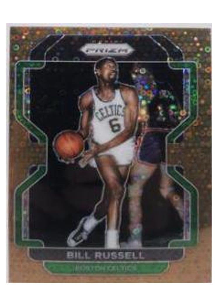 2021-22 Panini Prizm Base Set Bill Russell Fast Break Bronze Prizm #254 card