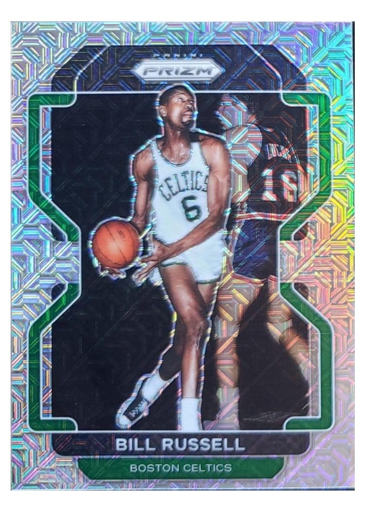 2021-22 Panini Prizm Base Set Bill Russell Mojo Prizm #254 card