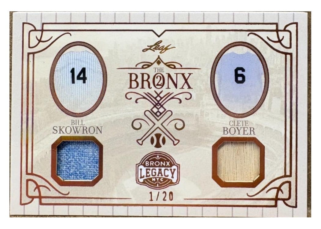 2025 Leaf Bronx Legacy The Bronx 2 Bill Skowron / Clete Boyer #B2-3 card