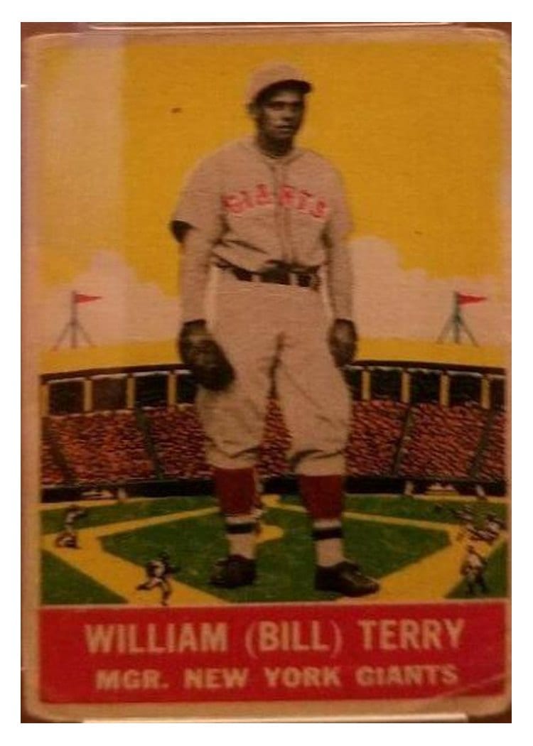 1933 DeLong Bill Terry #4 card