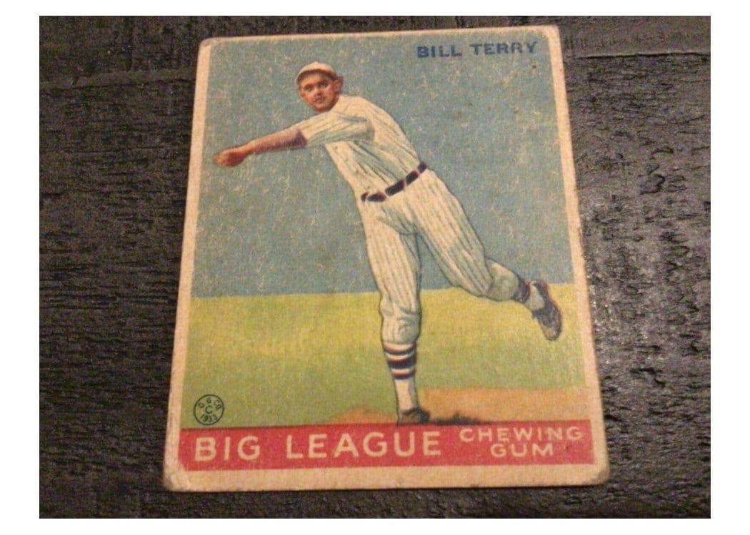 1933 World Wide Gum Bill Terry #20 card