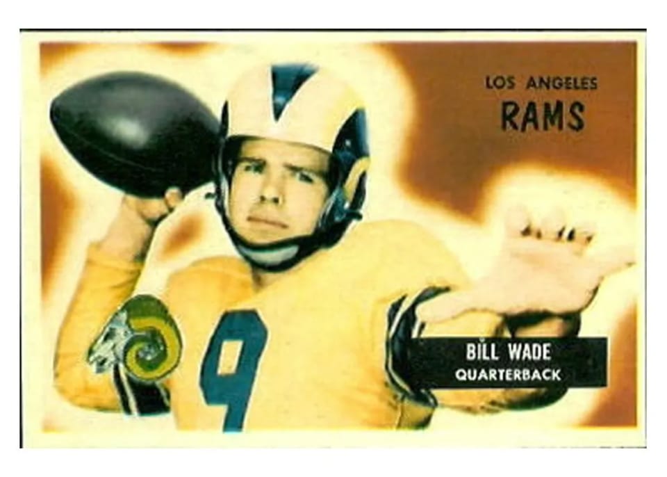 1955 Bowman Bill Wade #78 card