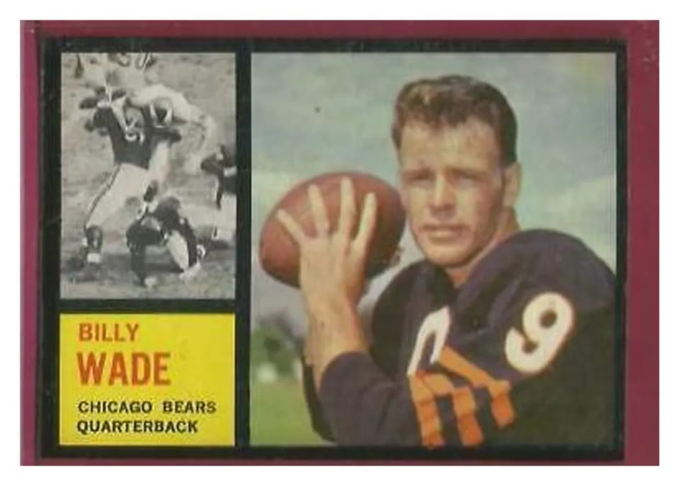 1962 Topps Bill Wade #13 card