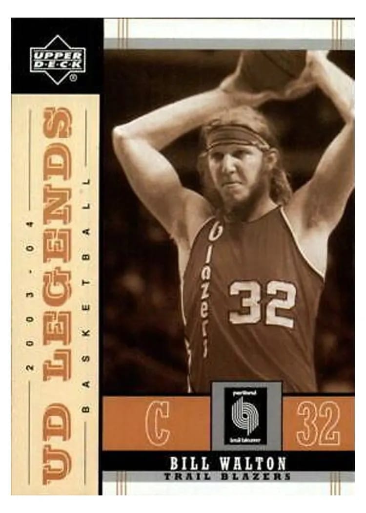 2003 Upper Deck Legends Throwback Bill Walton #74 card