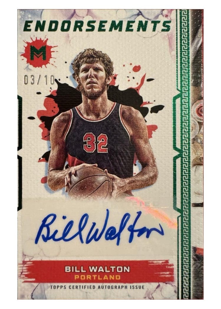 2023-24 Topps Motif Motif Endorsements Bill Walton #ME-BW card