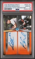 2025 Bowman Draft Prospect Dual Autographs Billy Carlson/Seth Hernandez #PDA-HC