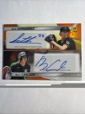 2025 Bowman's Best Dual Autographs Billy Carlson / Seth Hernandez #DA-HC card