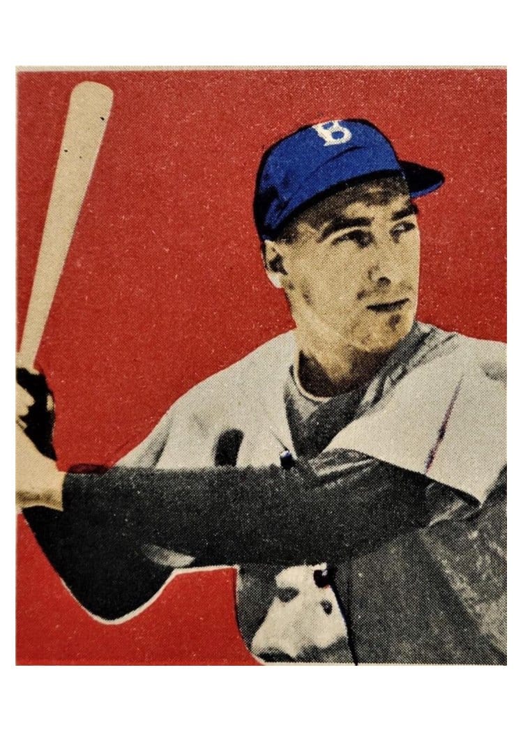 1949 Bowman Billy Cox Overprint Back #73 card