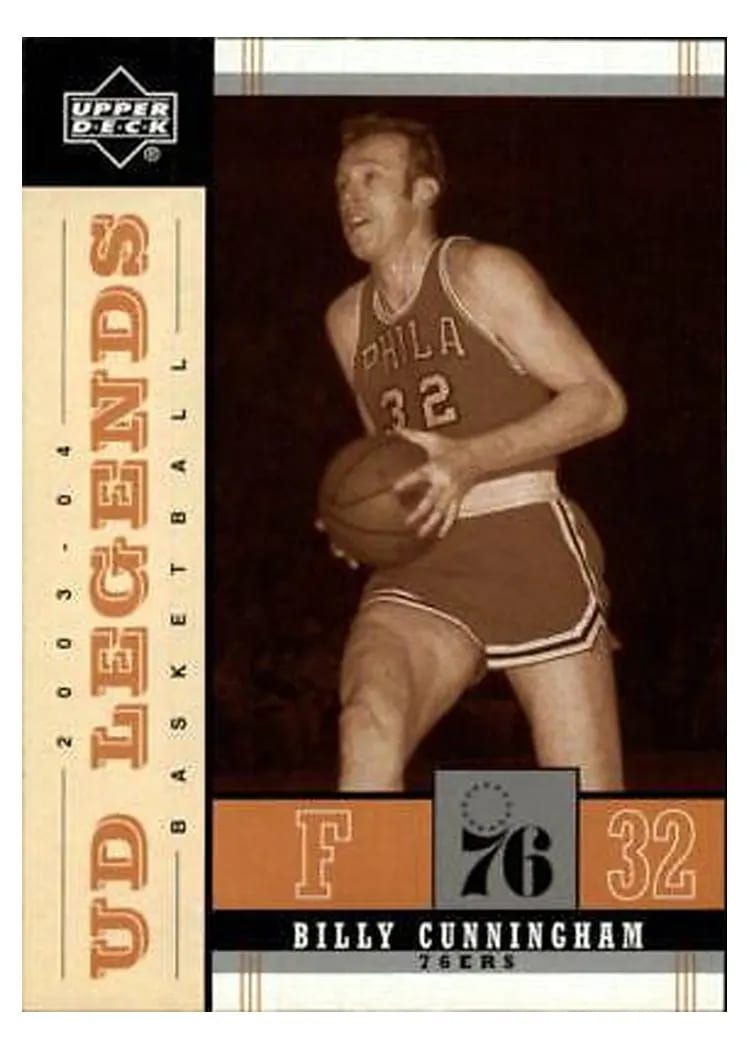2003 Upper Deck Legends Throwback Billy Cunningham #67 card