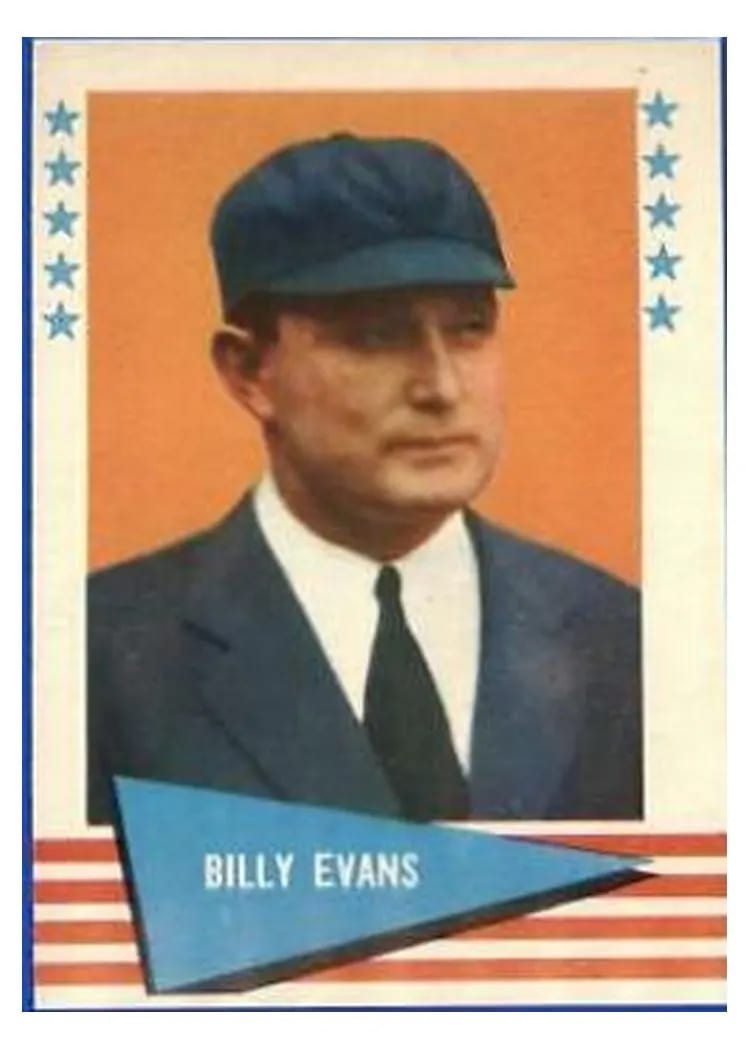 1961 Fleer Billy Evans #22 card