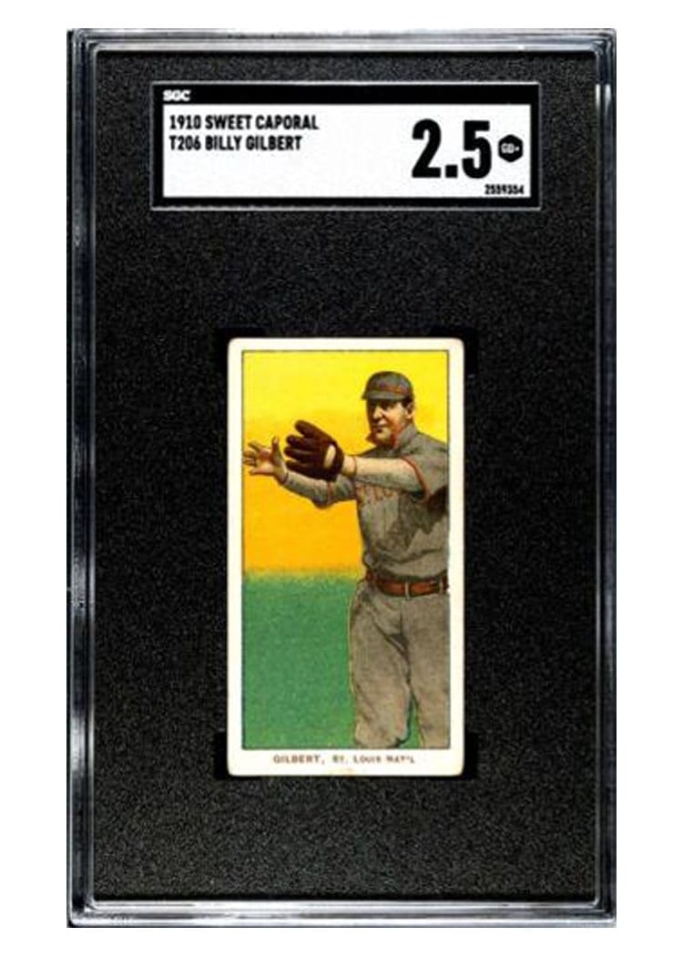 1909 T206 Sweet Caporal 350 Factory 30 Billy Gilbert card