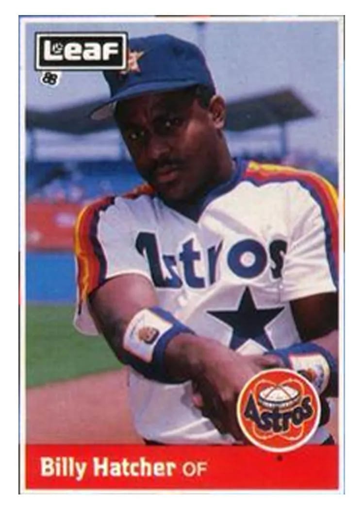 1988 Leaf Billy Hatcher #110 card