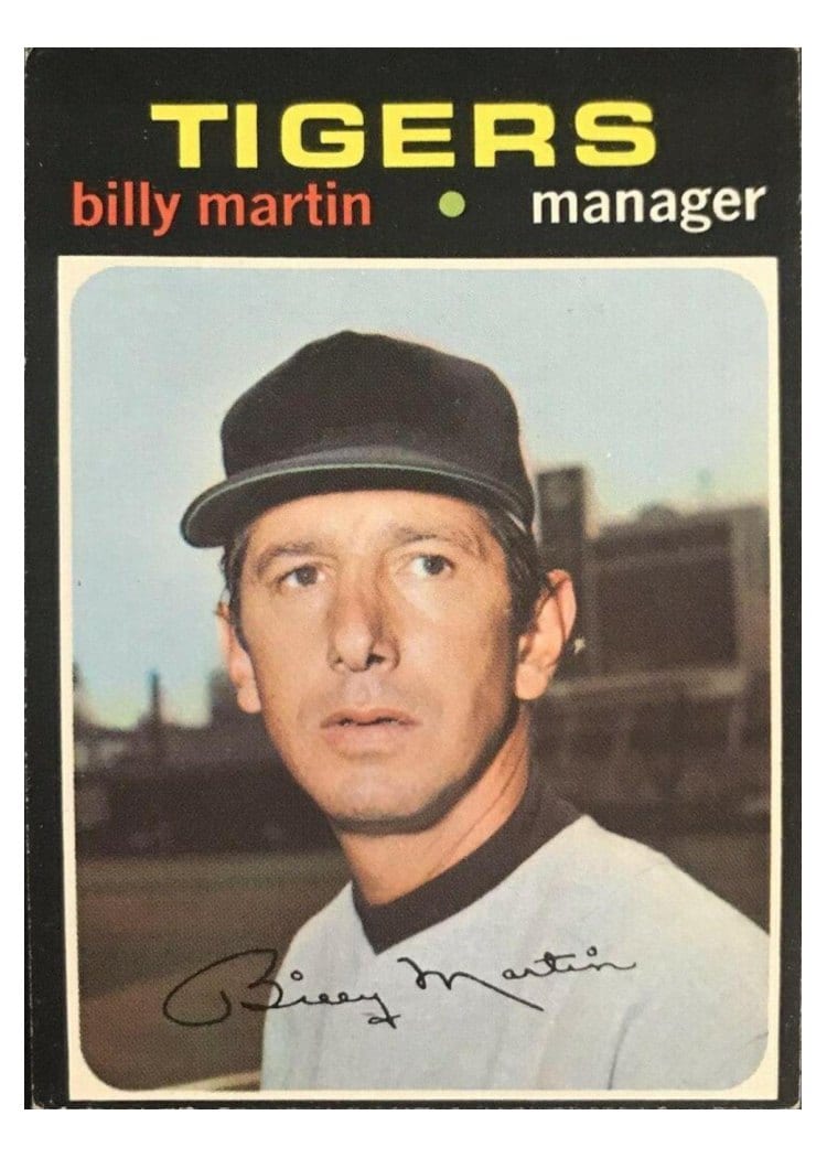 1971 Topps Billy Martin #208 card