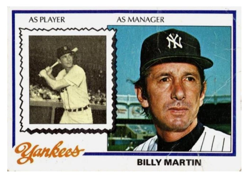 1978 Topps Billy Martin #721 card