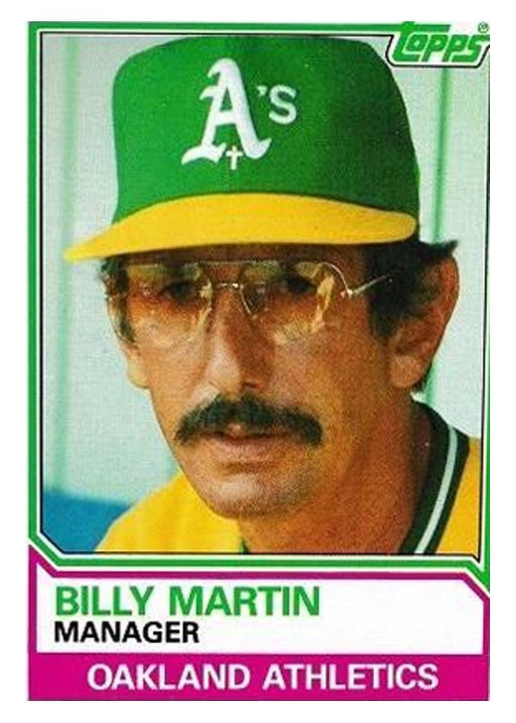 1983 Topps Billy Martin #156 card