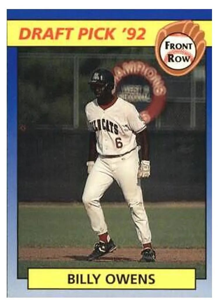 1992 Front Row Draft Picks Billy Owens #2 card