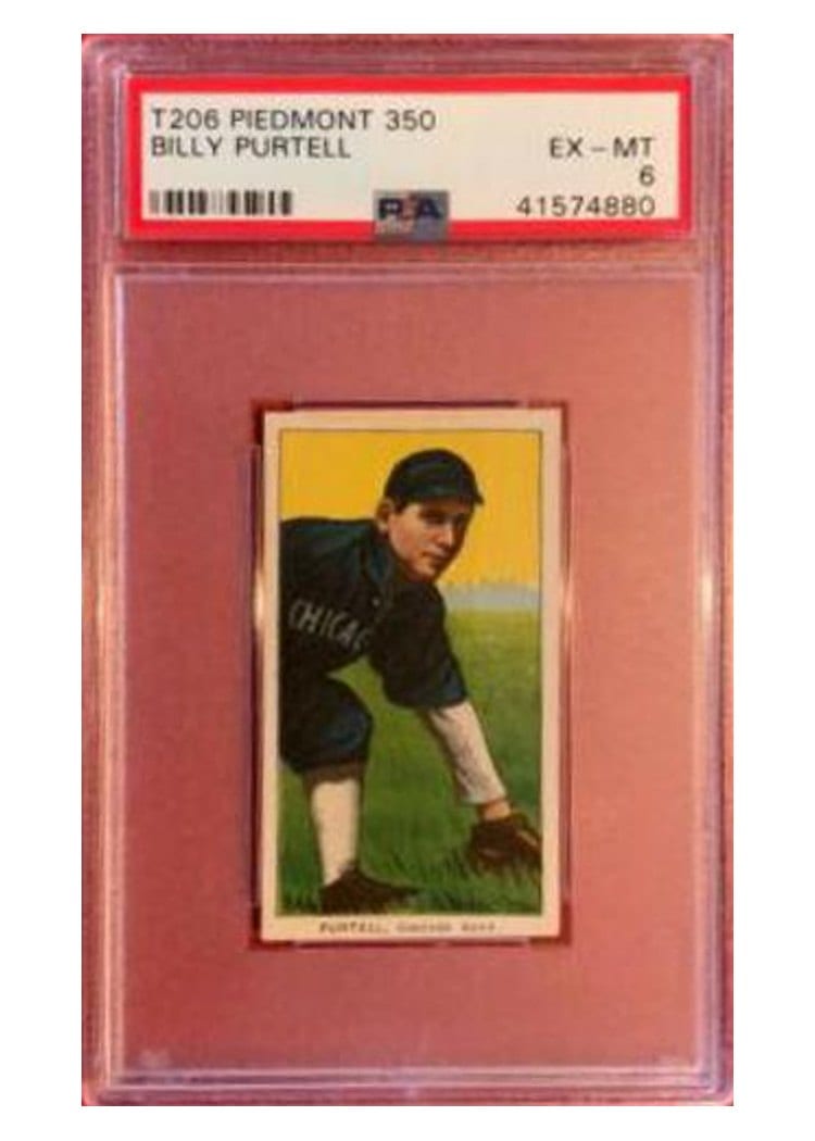 1909 T206 Piedmont 350 Billy Purtell card
