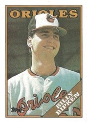 1988 Topps Base Set Billy Ripken #352 card