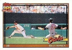 1991 Topps Base Set Billy Ripken #677 card