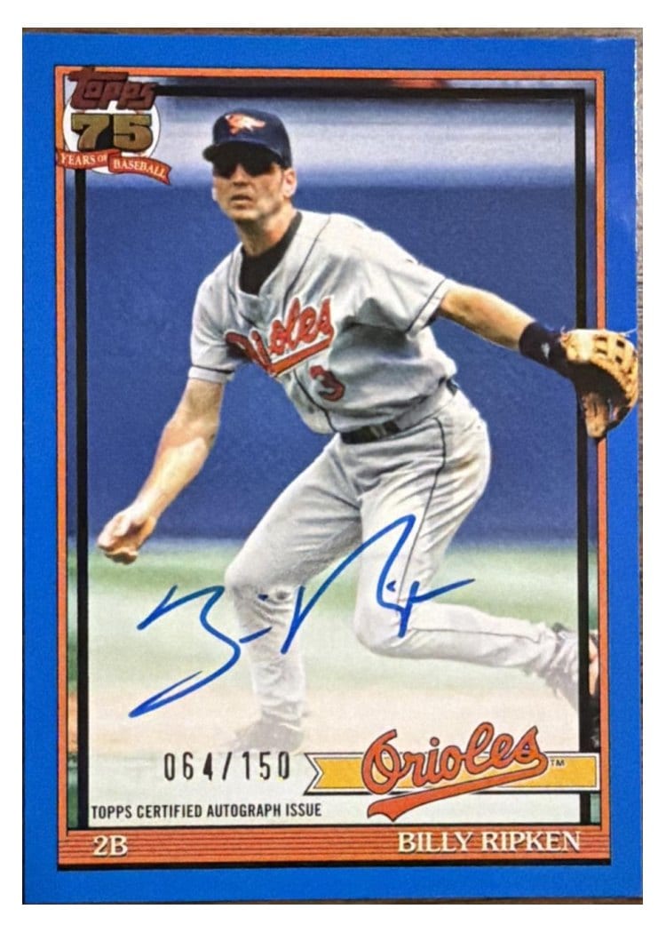 2026 Topps 1991 Topps Autographs Billy Ripken #91A-BR card
