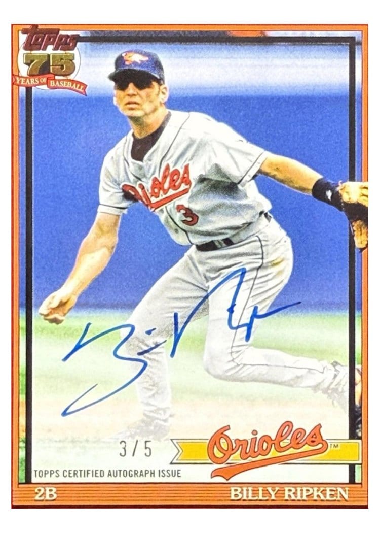 2026 Topps 1991 Topps Autographs Billy Ripken #91A-BR card