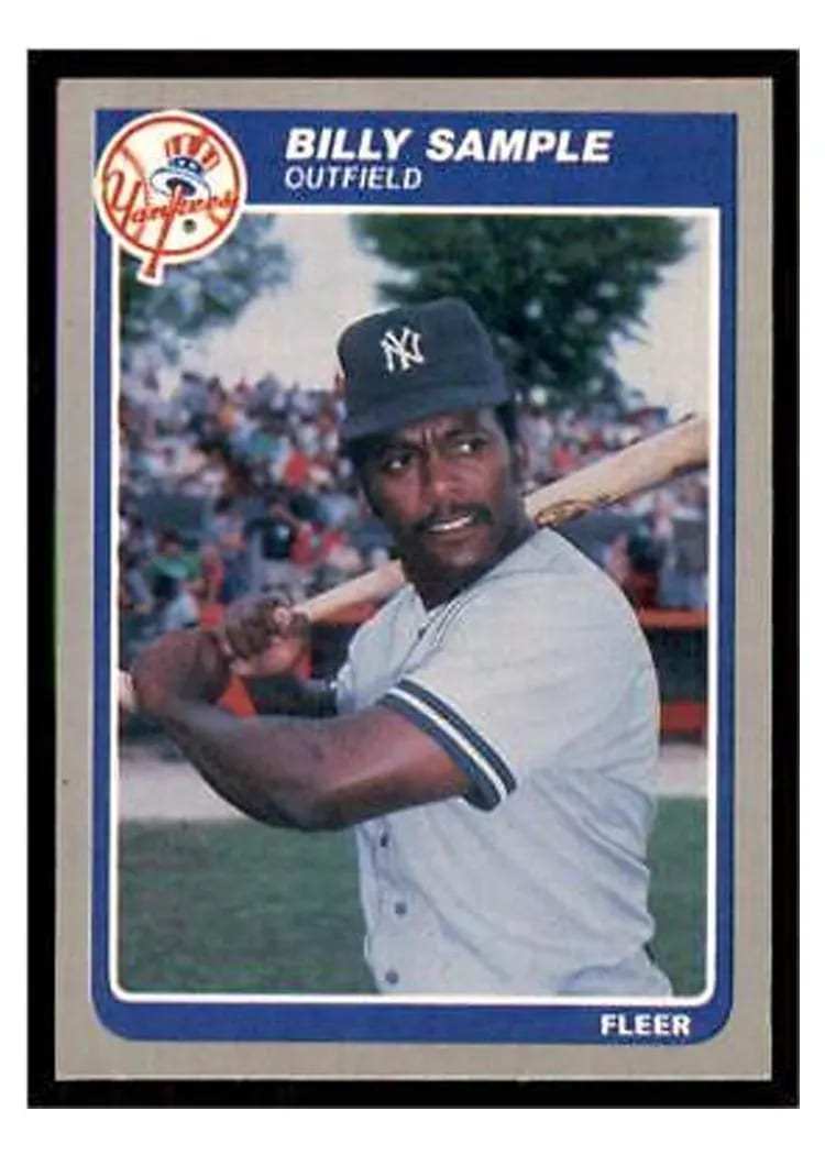 1985 Fleer Update Billy Sample #U-97 card