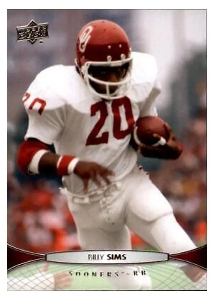 2012 Upper Deck Billy Sims #9 card