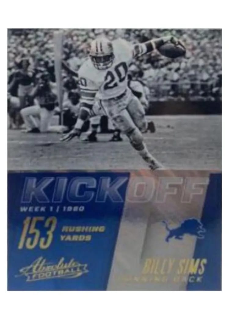 2017 Panini Absolute Kickoff Billy Sims #13 card