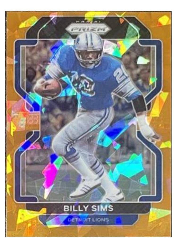 2021 Panini Prizm Base Set Billy Sims Orange Ice Prizm #154 card