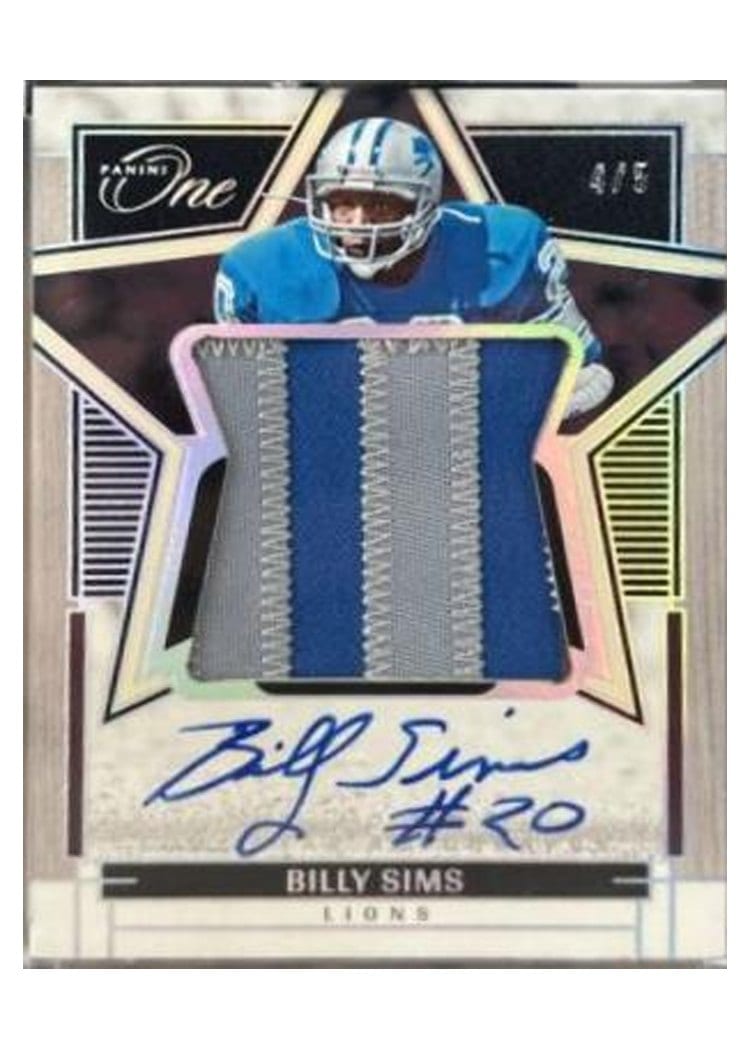 2023 Panini One Lone Star Autographs Billy Sims #95 card
