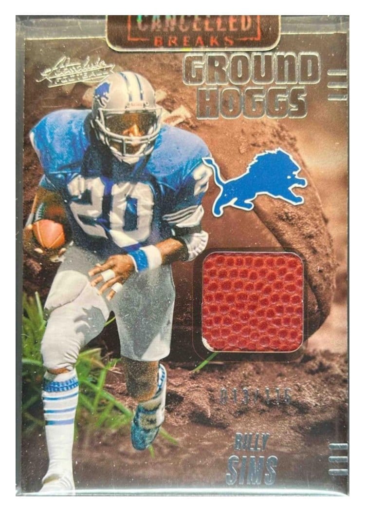 2025 Panini Absolute Ground Hoggs Materials Billy Sims #GHM-BSI card