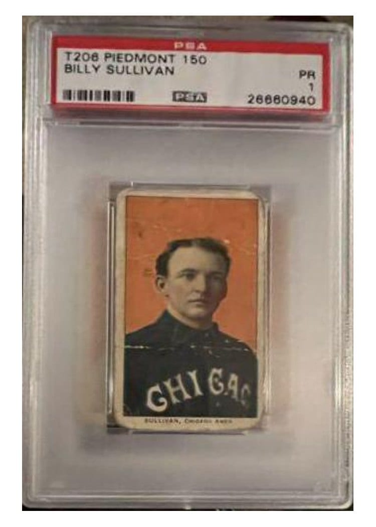 1909 T206 Piedmont 150 Billy Sullivan card
