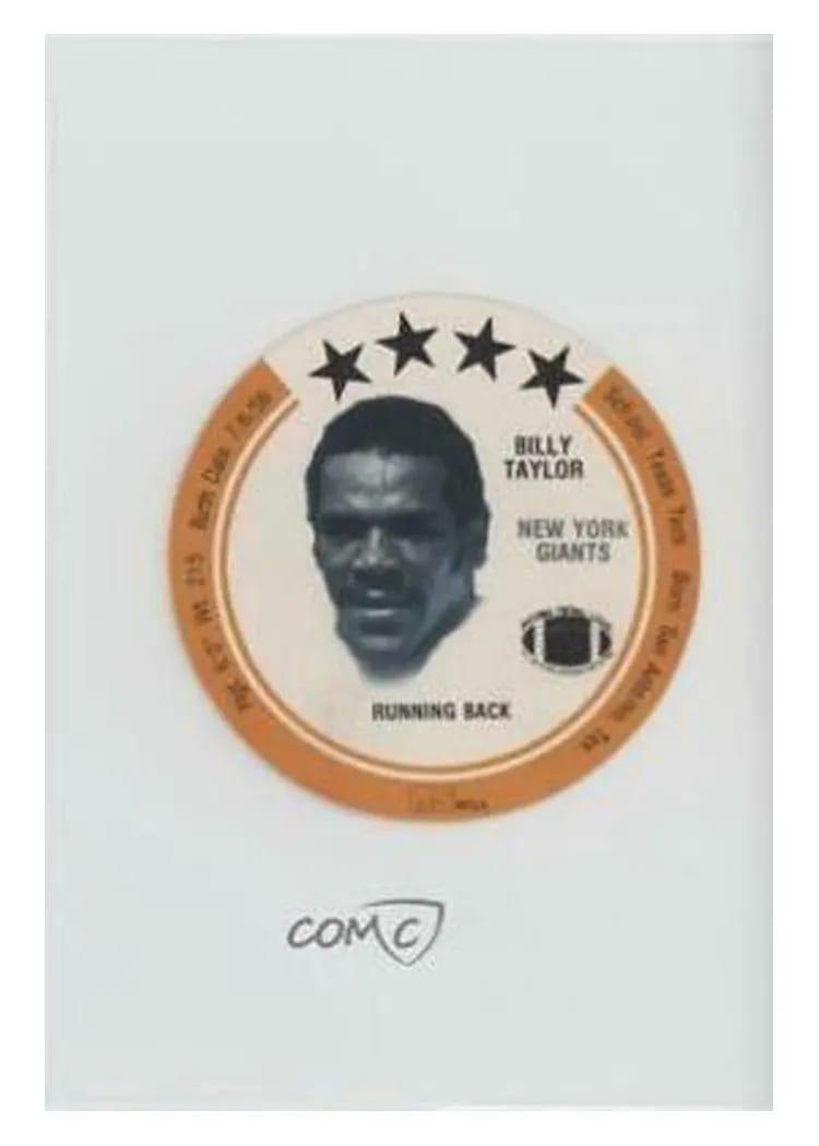 1981 Msa Holsum Discs Billy Taylor card